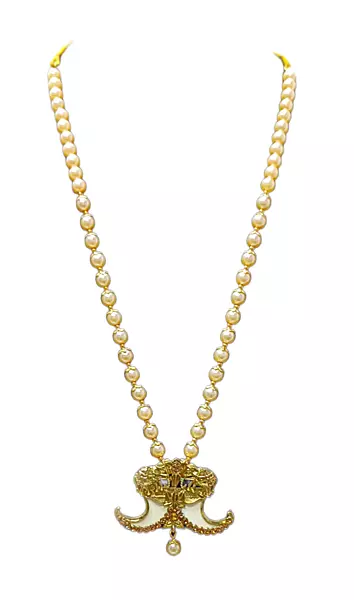Puligoru Pendents & Perl Mala, With Adjustable Cord, For-Adult(12 inch Height)